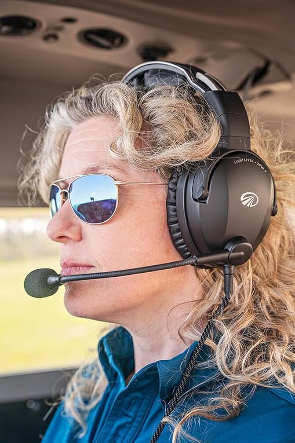 LIGHTSPEED Zulu 4 ANR Aviation Headset - with Dual Bluetooth and FrameFit™ Ear Seals (GA Dual Plugs)