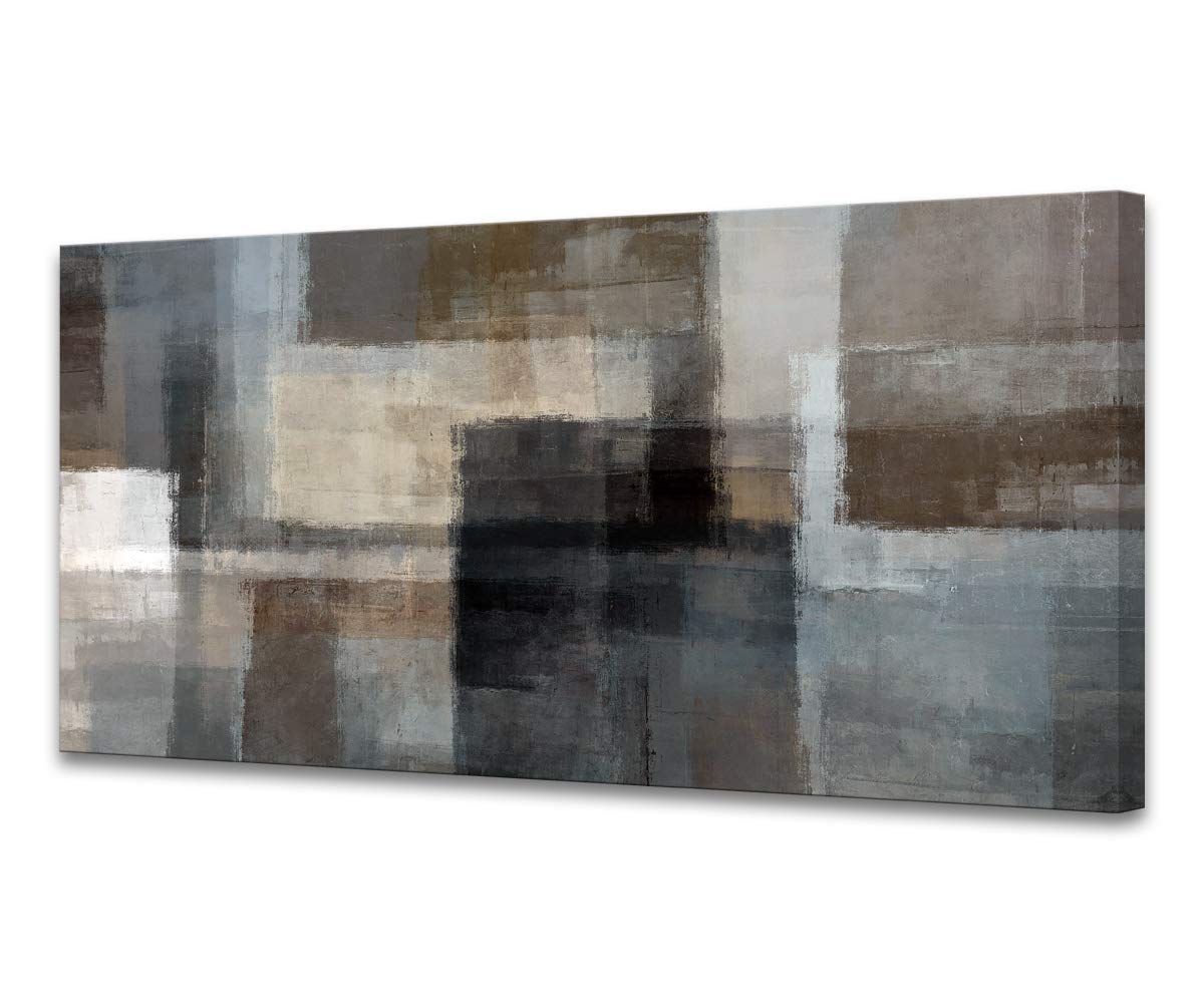 Cao Gen Decor Art A62450 Canvas Prints Abstract Wall Art Print Paintings Grey and Brown Home Decor Framed Ready to hang for Living Room Bedroom and Office Home Kitchen Artwork