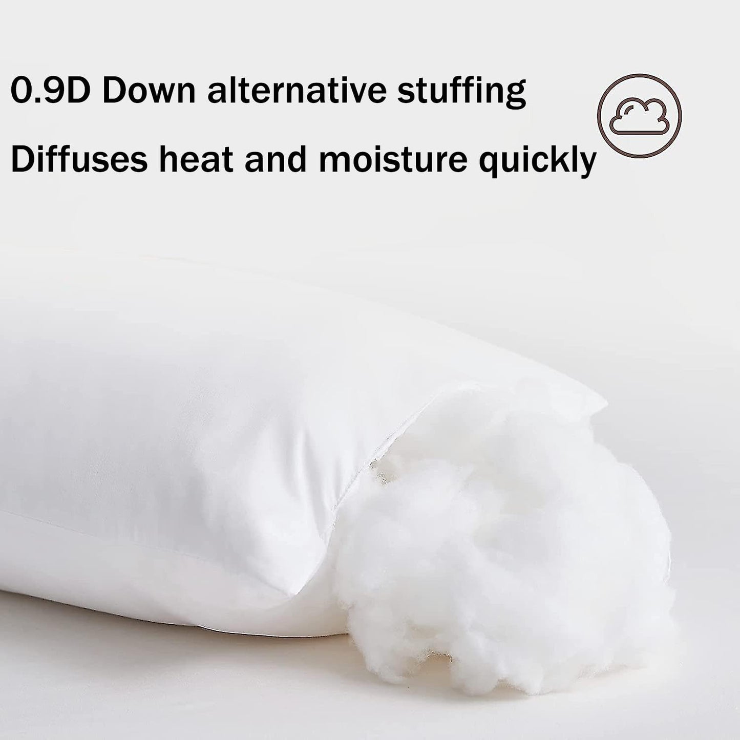Gooeb Bed Pillows Standard Size Set of 2 Medium Support Pillow for Stomach Side Back Sleeper Basic Soft Down Alternative White 20x26 inches