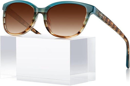 CARFIA Designer Acetate Womens Polarized Sunglasses Fit Most Face Shapes Trendy Shades UV Protection Hypoallergenic Handmade