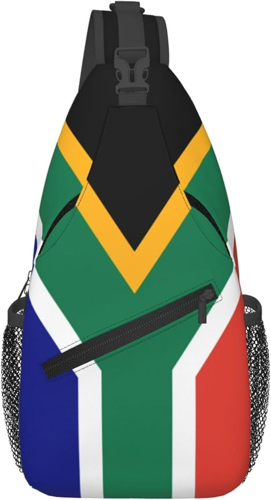 GJXFLSY South Africa Flag Sling Backpack Crossbody Bag Casual Chest Bags Travel Hiking Daypack Shoulder Bag for Women Men