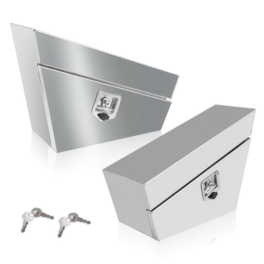 Fsehyue Pair of 30"x18"x10" Aluminium Undertray Tool Box 4X4 Under Tray Truck toolbox Heavy Duty Truck Bed boxes with Lock and Keys Suitable for Under Truck Bed