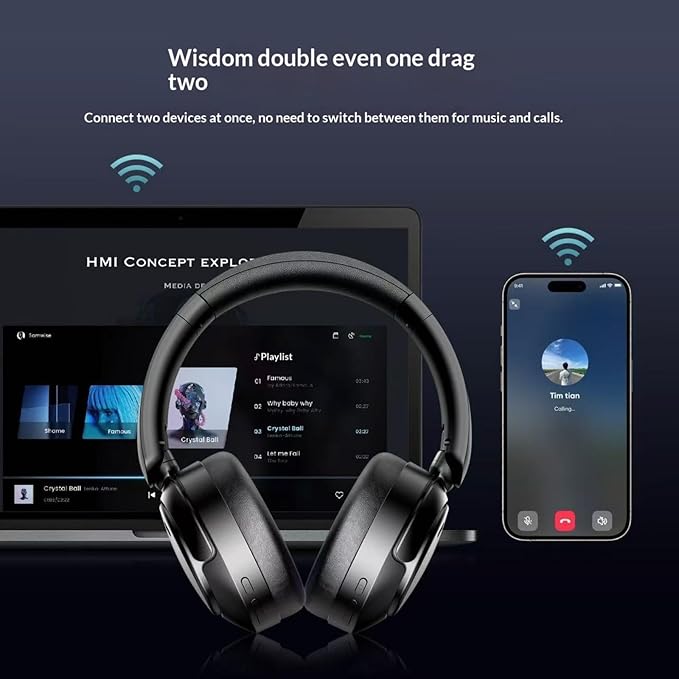 Noise Cancelling Headphones,Wireless Bluetooth 5.4 Over-Ear Headphones,ANC Active Noise Canceling, Long Battery Life, and a Foldable Design Make it Suitable for Travel, Sports, and Gaming. (3pcs)