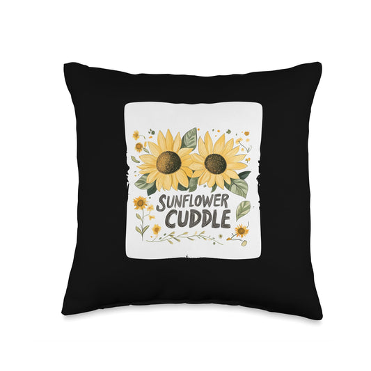 Cool Sunflower with Cute Saying Costume Throw Pillow