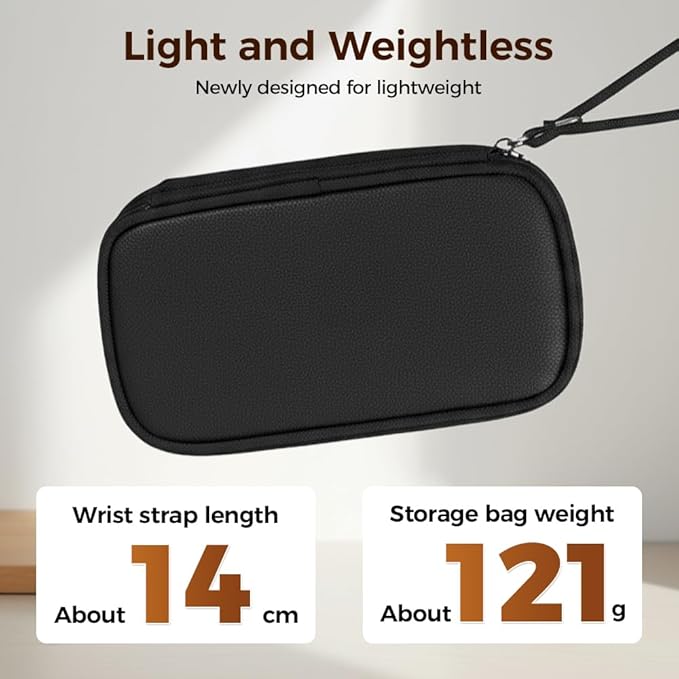 Qeuxv 2026 Travel Cable Organizer Pouch, Electronic Accessories Carry Case, Portable Waterproof Double Layers All-in-One Storage Bag for Cable, Charger, Mobile phone, Headphones (Grey)