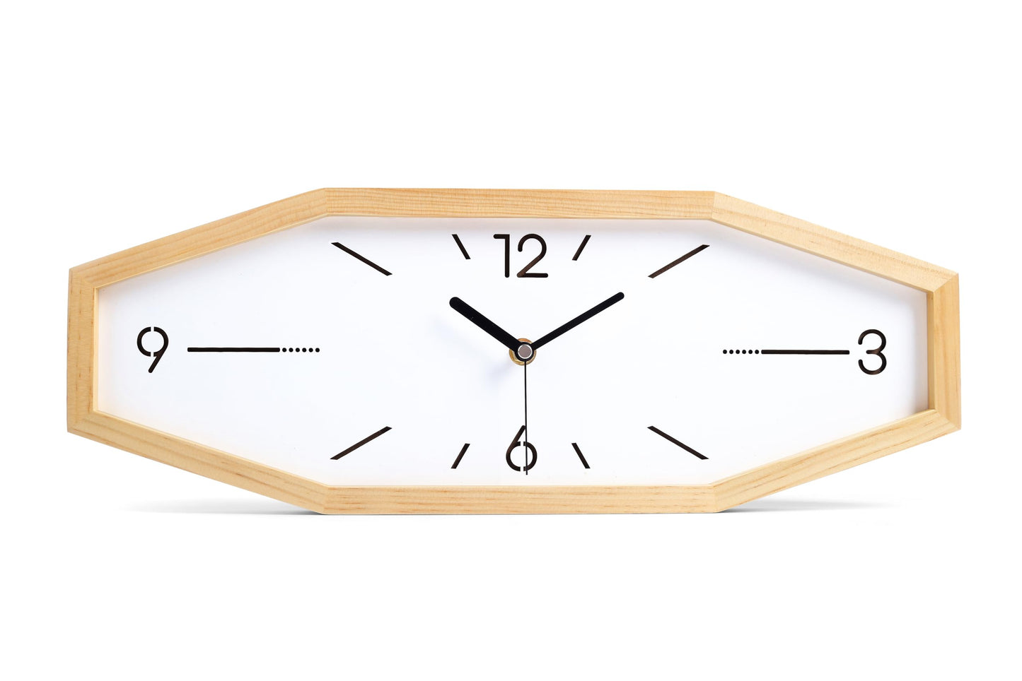 DaguyS Wooden Retro Wall Clocks, 18 Inches Square Clocks Rectangular Wall Clock Battery Operated Silent Non-Ticking, for Kitchen Living Room Office Home Desk Bedroom (Primary Color)