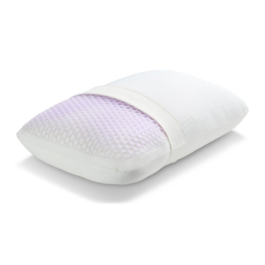Purple GridCloud Pillow – Down-Alternative Pillow, GelFlex® Grid for Soft Support & Pressure Relief for Side Sleepers– Always-Fluffy Silicone-Coated Fill– Breathable Moisture-Wicking Cover - Standard