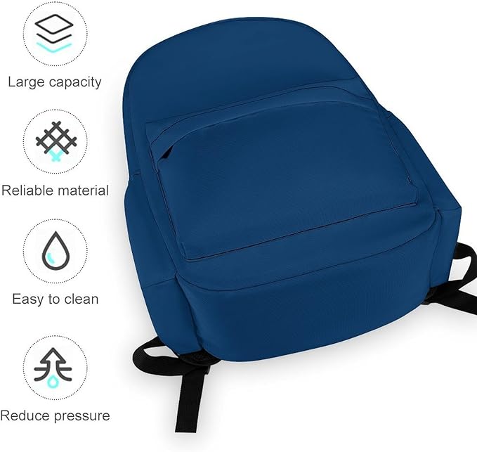 Tibetan Blue Backpack Adult Travel Daybag for Women Men College Backpack for Vacation Hiking Camping Bag