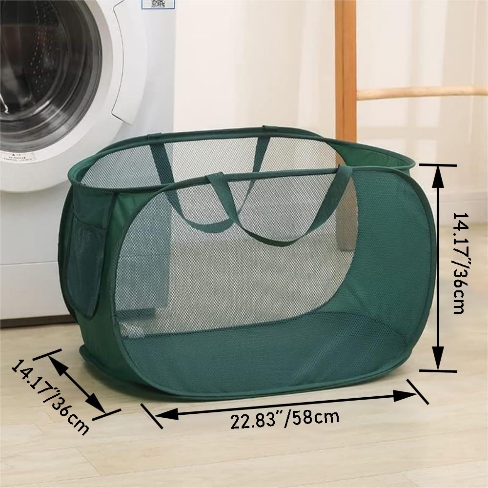 LATERONON 4 Pcs Collapsible Laundry Baskets, Opening Laundry Hamper, Foldable Laundry Basket, Dirty Clothes Basket for Clothes & Home Organization