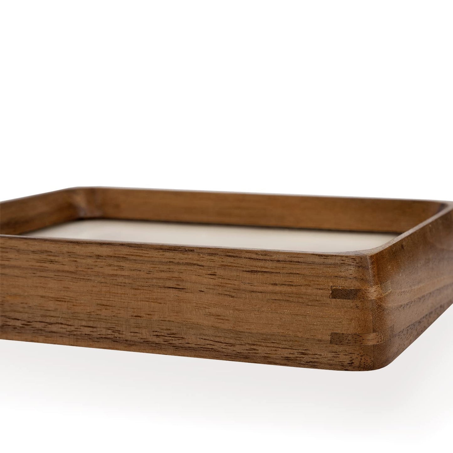 Natural Wood Photo Frames Inspired Tabletop Picture Frame with Mat, Vertical or Horizontal Display (Walnut, 5x7 matted to 4x6)