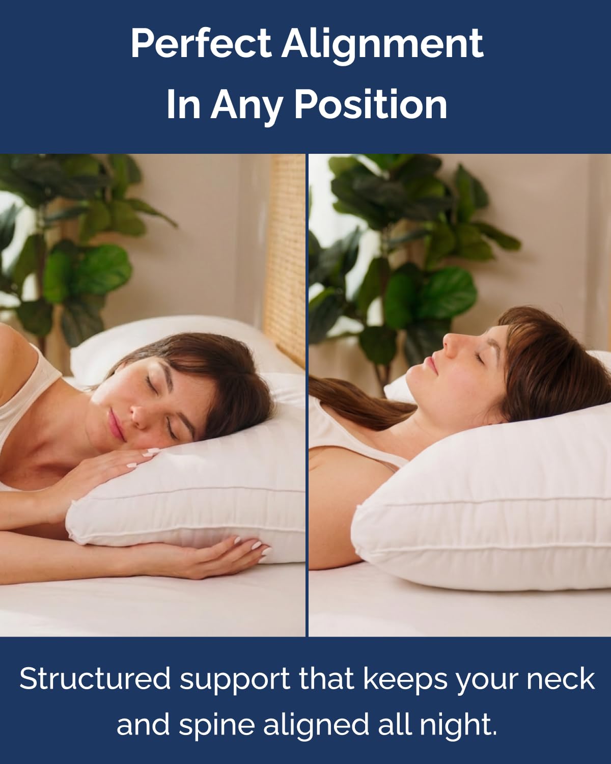 Bed Pillows for Sleeping Standard Size Set of 2 - Super Soft & Fluffy w/ Down Alternative Filling - Hotel Luxury Quality, Gusseted Pillow for Back, Stomach & Side Sleepers - Comfy & Breathable - White