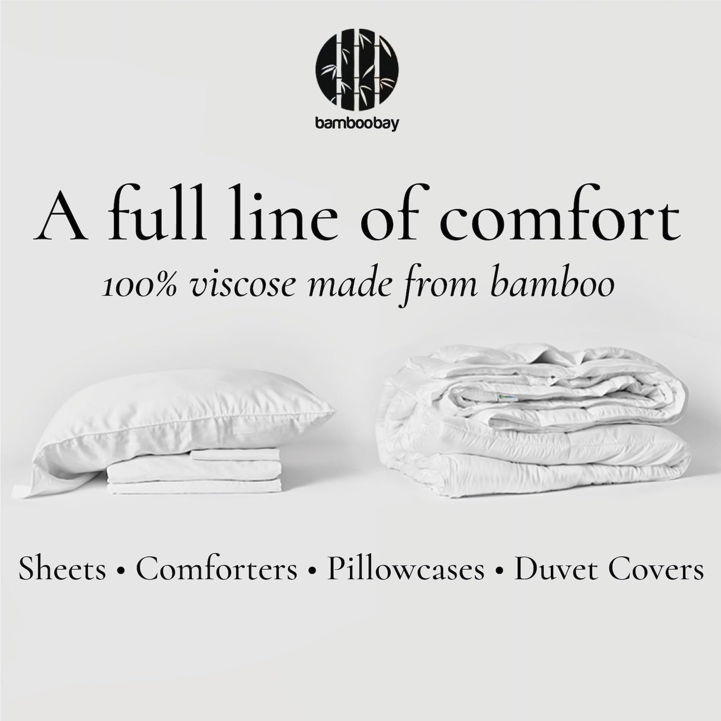 Bamboo Bay 6 Piece Queen Size Sheet Set, 100% Viscose Made from Bamboo, Breathable Ultra Soft Cooling Bed Sheets for Hot Sleepers, Beddings with Deep Pockets Fit 16" Mattress, Ivory
