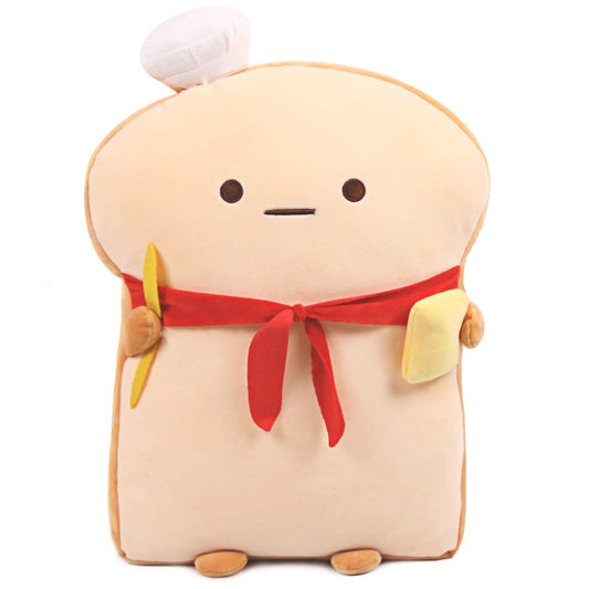 ARELUX 17.7in Funny Toast Bread Pillow,Cute Bread Shape Plush Hugging Pillow,Soft Toast Food Sofa Cushion for Home Decor,Plush Toy Gifts for Kids Birthday