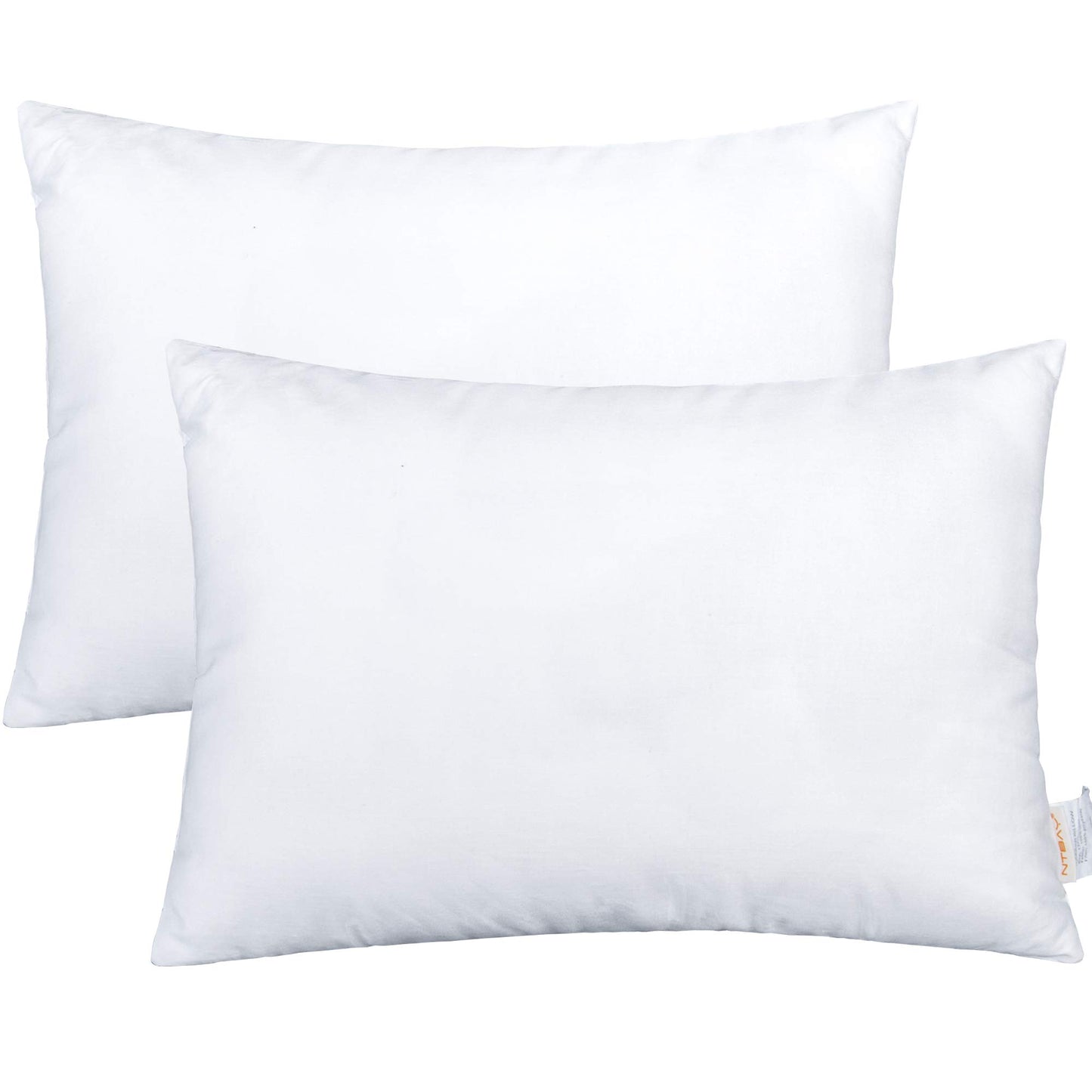 NTBAY 2 Pack Cotton Down Alternative 13x18 Pillows, Machine Washable - Soft and Breathable Travel Small Pillows for Sleeping, Ideal for Daycare, Crib, Cot