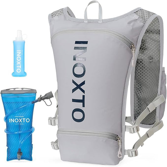 INOXTO Running Hydration Vest Backpack,Lightweight Insulated Pack with 1.5L Water Bladder Bag Daypack for Hiking Trail Running Cycling Race Marathon for Women Men