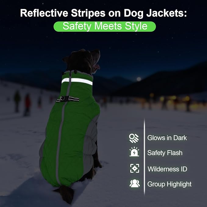 OUOBOB Warm Dog Jackets for Small Dogs, Waterproof Dog Coat with Harness Built in, Zipper Clousure, Fleece Lining for Cold Weather, Small Pet Winter Clothes for Shih Tzu, Yorkshire, Bichon - S