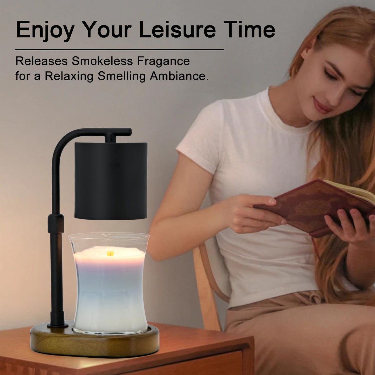 Eandisom Candle Warmer Lamp Timer - Birthday Gifts for Women Black