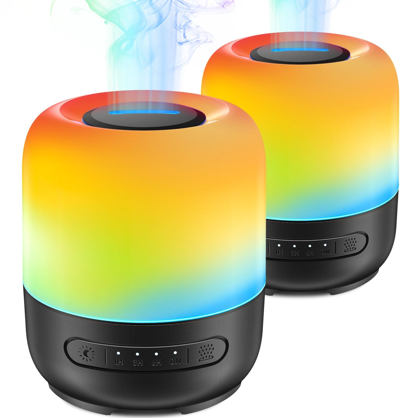 YEADOU Essential Oil Diffuser, 300ml Ultrasonic Aromatherapy Oil Diffuser & Humidifier with 7 Color Night Lights, Quiet 20dB Operation for 12 Hours, for Home, Bedroom, Office (2)