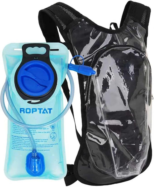 Roptat Hydration Backpack Pack with 2L Hydration Bladder - Lightweight Water Backpack Water Pouch for Women Men Running Riding Biking Music Festival