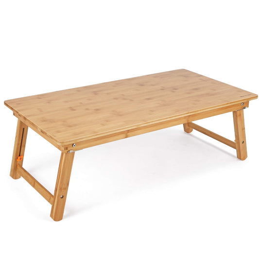 Large Size Floor Desk Nnewvante Floor Table Tray with Folding Legs Adjustable Low Coffee Table for Breakfast Serving Tray Gaming Writing 33.5x17.7in