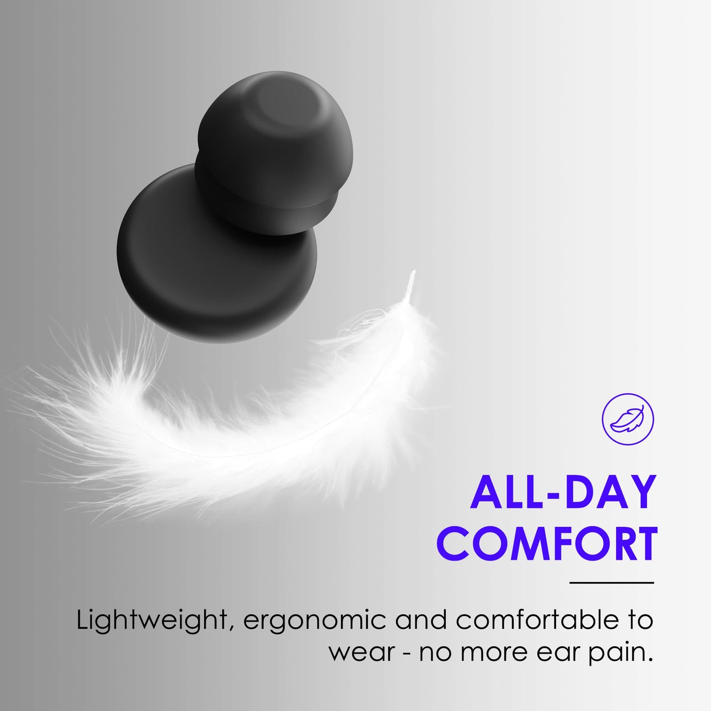 Eixniex Ear Plugs for Sleep - Total Silence! Single+Double Tips Design | 46dB Noise Reduction & Advanced Seal Tech | 8 Pairs (XS-L) + Case | Trusted by Millions