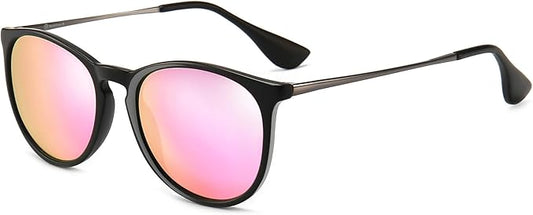 SUNGAIT Premium Vintage Round Sunglasses for Women Men Classic Retro Trendy Style