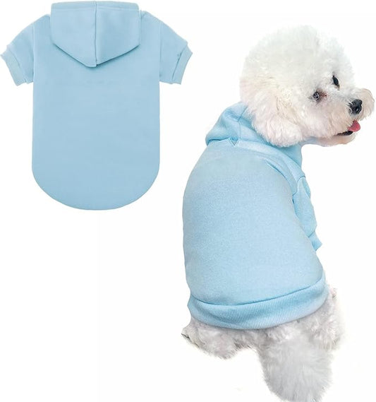 BINGPET Dog Hoodies - Fleece Lined Fall Dog Puppy Sweatshirt Soft Warm Sweater Winter Hooded Clothes for Small Medium Large Dogs & Cats