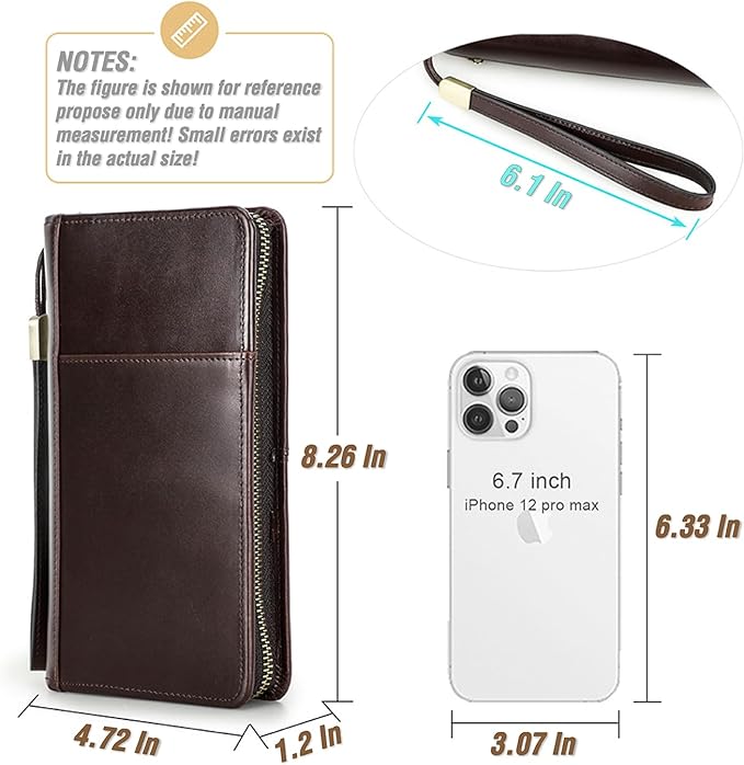 Top Grain Leather Travel Passport Wallet Holder for Man & Woman, Handmade with Three-Layer for 4 Passports & Multi Cards, RFID Blocking Large Capacity for Cards/Passports/Tickets, Burgundy