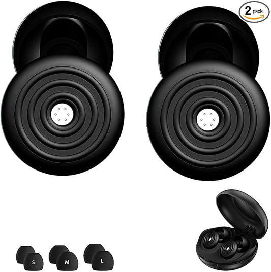 Noise Cancelling Ear Plugs for Sleeping, Reusable Noise-Reducing Earplugs with Storage Box 23db Noise Reduction Earplug for Sleep, Deep Focus,Snoring Blocking, Concert, Travel.