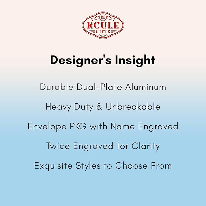 Personalized Luggage Tags for Suitcases - Aluminum Custom Luggage Tags for Backpacks & Bags, Sturdy, Waterproof & Heavy Duty (Red/Card-Sized) (SleekBarRed)