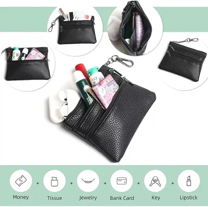 Crossbody Body Phone Holder for Women, New Phone Strap with Zippered Pouch, Adjustable Crossbody Strap (Brown Black)