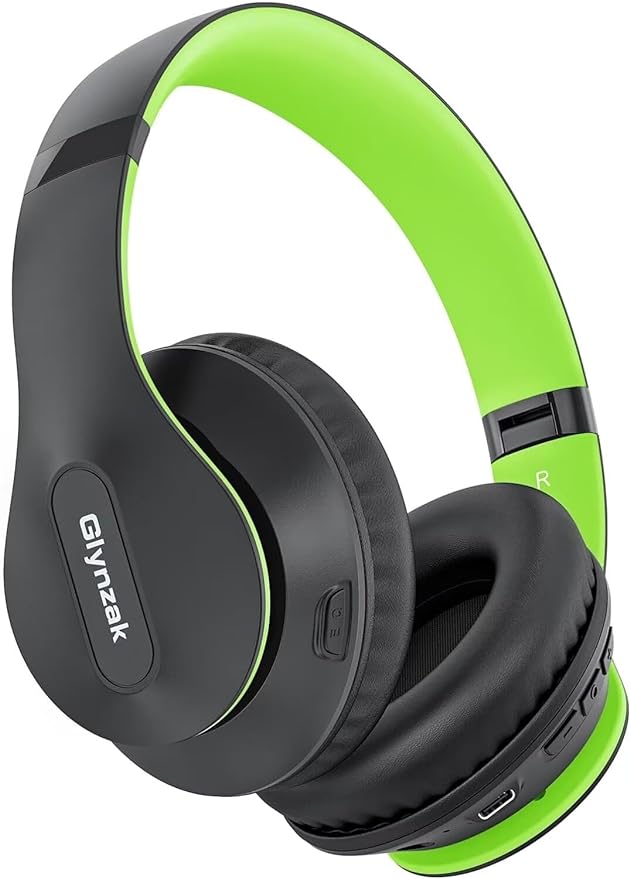 Wireless Bluetooth Headphones Over Ear 65H Playtime HiFi Stereo Headset with Microphone and 6EQ Modes Foldable Bluetooth V5.3 Headphones for Travel Smartphone Computer Laptop