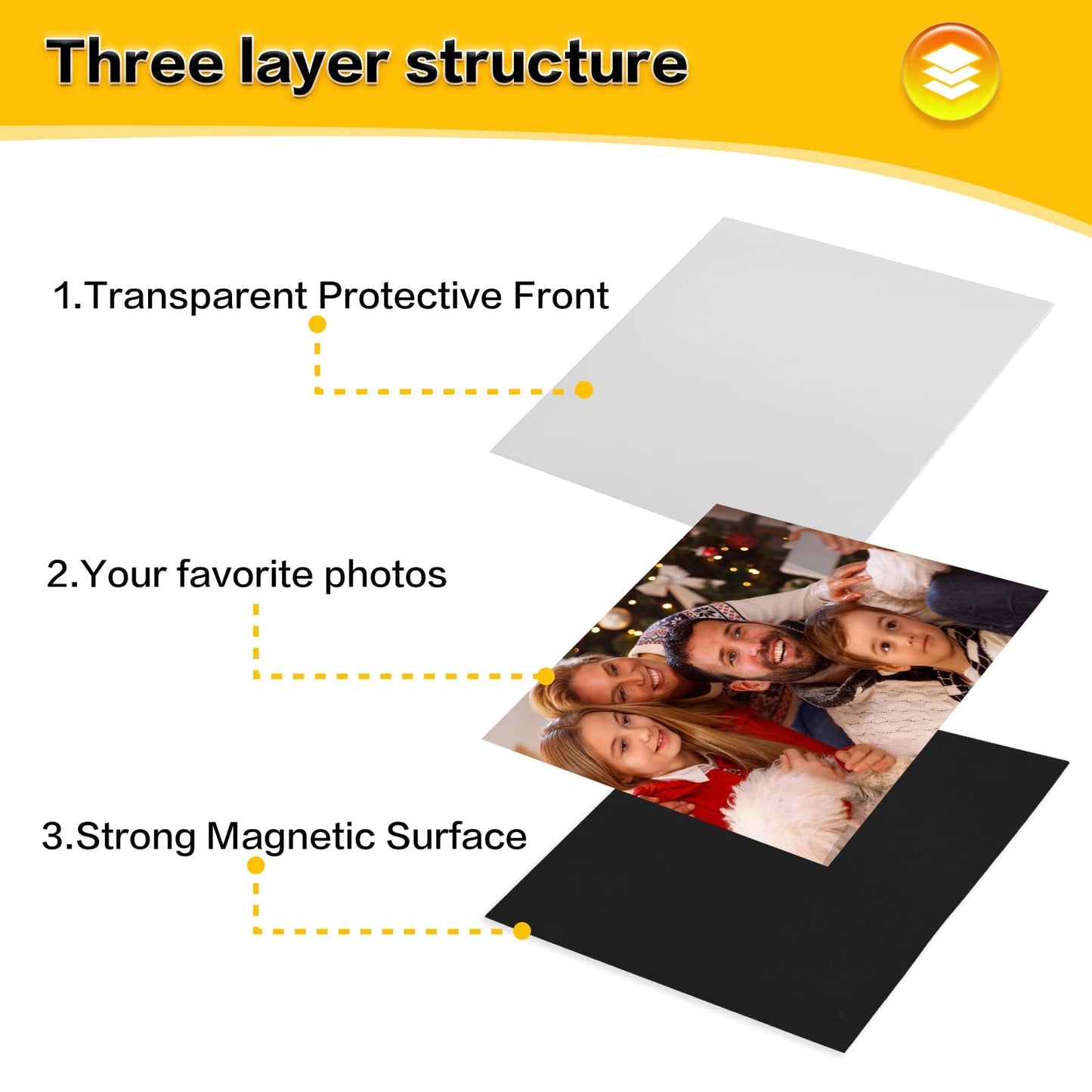 YixangDD 50 Pack Magnetic Picture Frame, 4 x 6 Inches Fridge Magnetic Photo Frames, Magnetic Photo Frames for Refrigerator, Home, School, Office (Black)