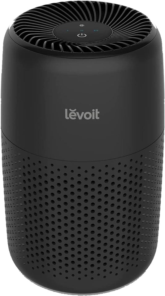 LEVOIT Air Purifiers for Bedroom Home Dorm, AHAM VERIFIDE, 3-in-1 Filter Cleaner With Aroma Pad, Filters Smoke, Allergens, Pet Dander, Odor, Dust, Office, Desktop, Core Mini-P, Black
