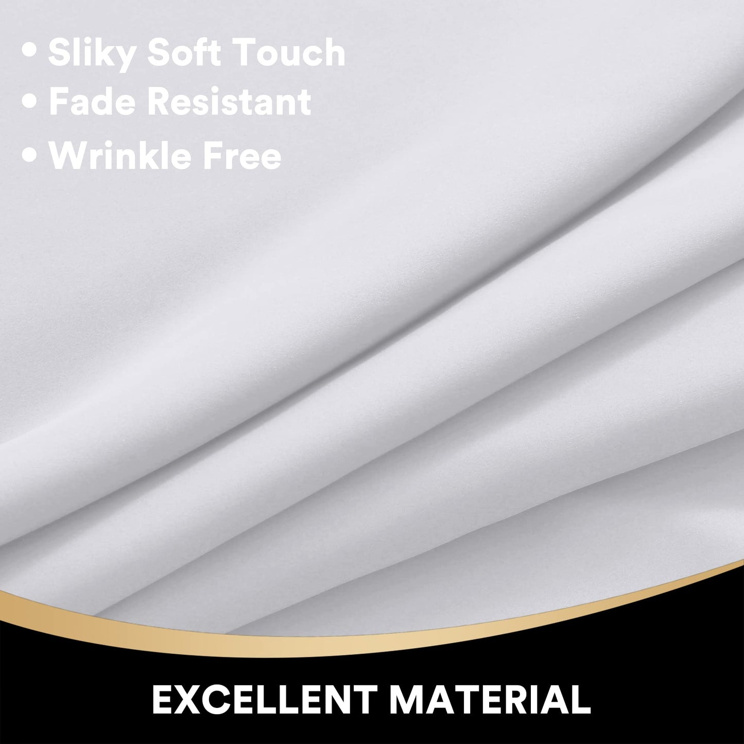 PrinceDeco 100% Blackout Curtains for Bedroom with Black Liner Noise Reducing Grommet Curtain Energy Saving Long Curtains for Patio Sliding Glass Door, Greyish White, 52 inches x 63 inches, 2 Panels