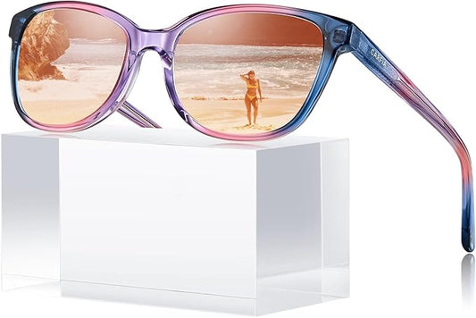CARFIA Designer Acetate Womens Polarized Sunglasses Fit Most Face Shapes Trendy Shades UV Protection Hypoallergenic Handmade