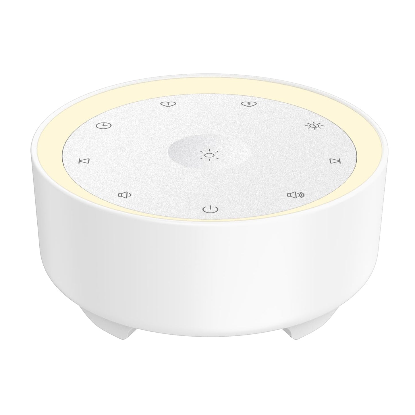 Kipcush White Noise Machine for Sleeping – High-Fidelity Non-Looping Sounds, Dimmable Night Light, USB Powered, Sleep Sound Machine for Baby, Kids & Adults (A - Model White+, Standard)