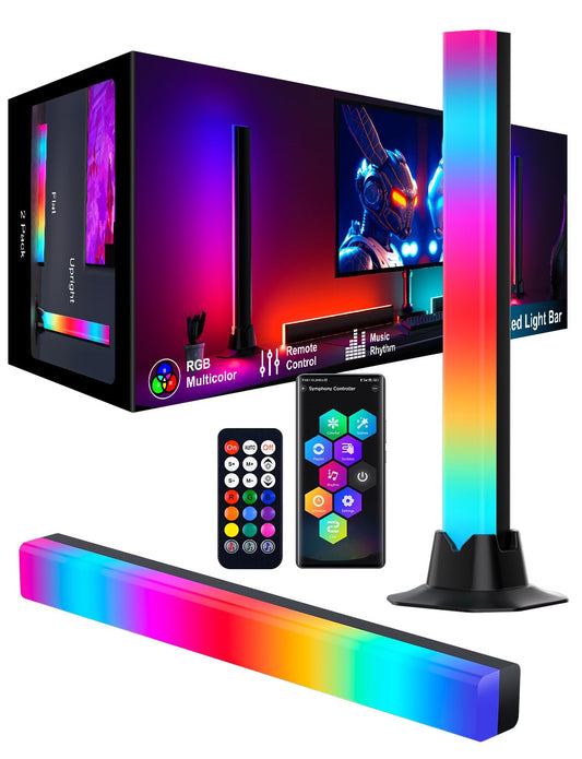 Eastfine RGB IC LED Light Bar, LED Light Bar with Remote Control, 16 Million Colors & Music Sync, Color Changing Ambient TV Backlights for Home Decor, Gaming, Festivals, Party