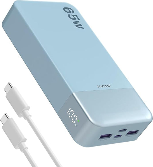 Power Bank 65W 20000mAh Laptop Portable Charger, PD QC Fast Charging with 4 USB Ports, External Battery Pack for MacBook iPad Tablet iPhone Samsung Steam Deck and More