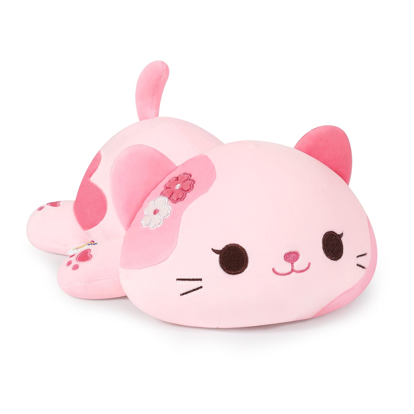 Onsoyours Original Sakura Cat Plush Cute Kitten Stuffed Animal Soft Little Pink Kawaii Kitty Plush Toy Gift for Kids & Adults (Sakura Cat, 9")