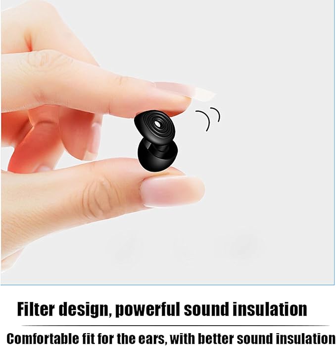 Noise Cancelling Ear Plugs for Sleeping, Reusable Noise-Reducing Earplugs with Storage Box 23db Noise Reduction Earplug for Sleep, Deep Focus,Snoring Blocking, Concert, Travel.