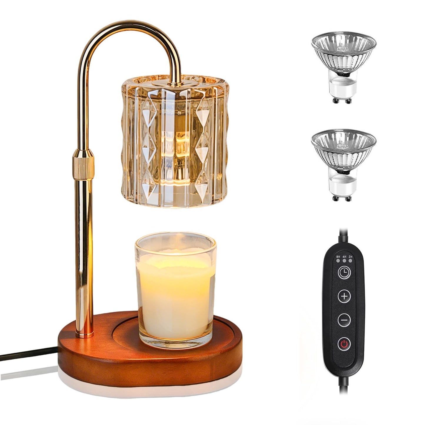 HAIDOLIANG Candle Warmer Lamp with Timer - Adjustable Height and Stepless Dimmable, Birthday Gifts for Women/Mom, Unique Teacher Appreciation Gifts
