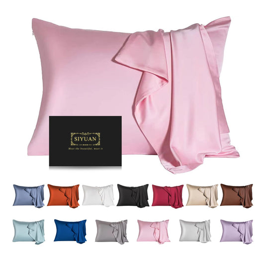 Mulberry Silk Pillowcase for Hair and Skin,Toddler Size Kids Silk Pillow Case with Hidden Zipper,Allergen Proof Dual Sides Soft Breathable Smooth Silk Pillow Cover(Toddler,Pink)