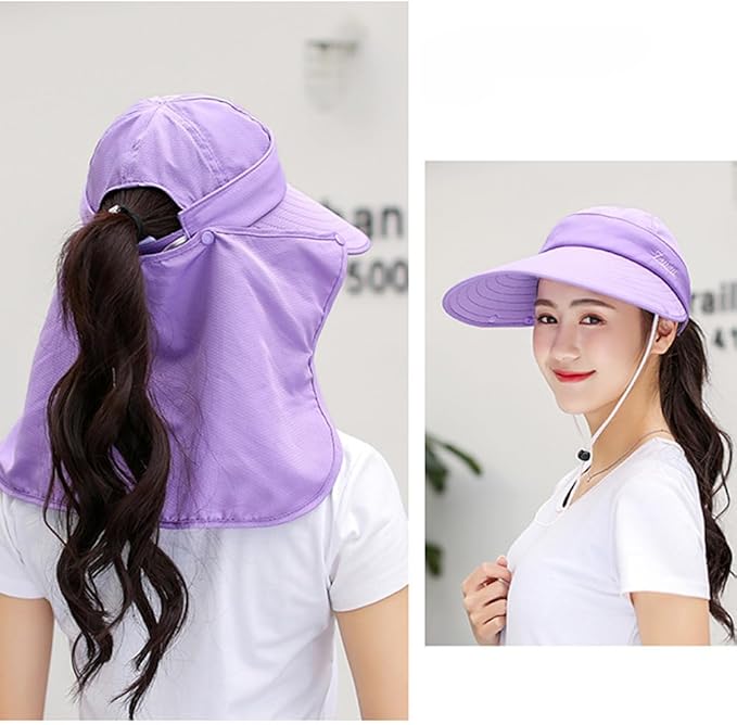 Outdoor UPF 50+ UV Sun Protection Waterproof Breathable Face Neck Flap Cover Folding Sun Hat for Men/Women