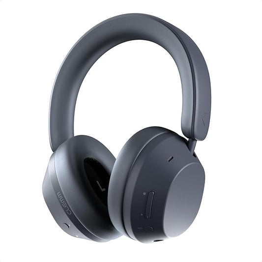 Clemm Ambience Over-Ear Headphones with Microphone, Noise Cancelling and Transparency Mode, 65H Playtime, Memory Foam, Graphite