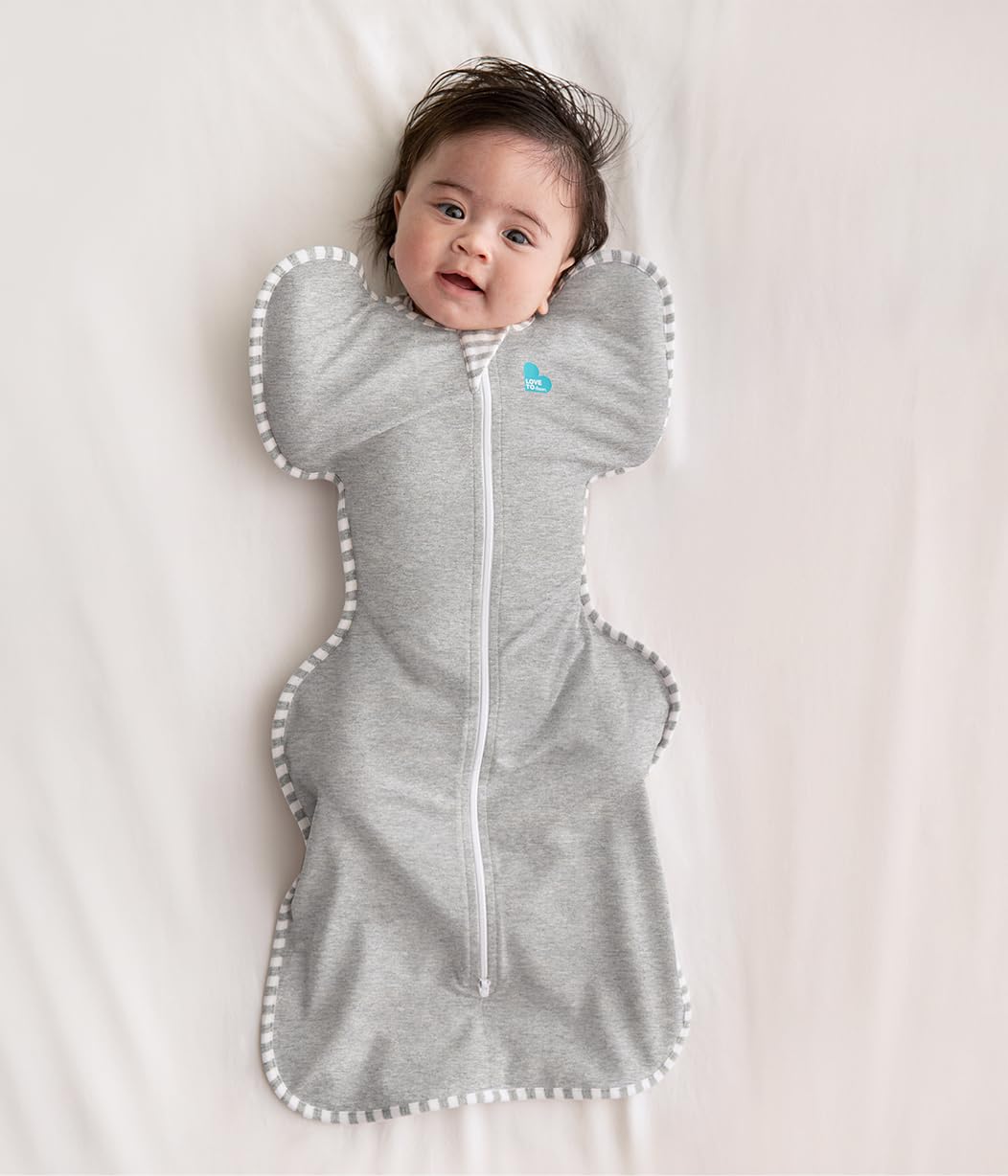 Love to Dream Swaddle UP, Baby Sleep Sack, Self-Soothing Swaddles for Newborns, Improves Sleep, Secure Fit Helps Calm Startle Reflex, New Born Essentials for Baby, Small 8-13lbs, Gray