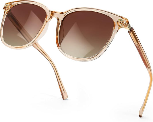 SIPHEW Oversized Square Sunglasses for Women|Lightweight Fashion Sunglasses 100% UV400 Protection|Trendy Mirrored Shade