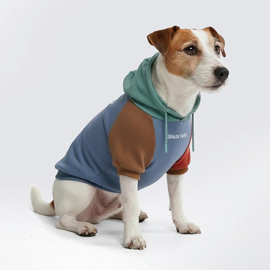 Spark Paws Dog Hoodie – Premium Dog Sweater for Small, Medium, and Large Dogs | Warm Outfits for French Bulldogs, Pitbull, Puppy, Winter Jacket Alternative - Alpine - L