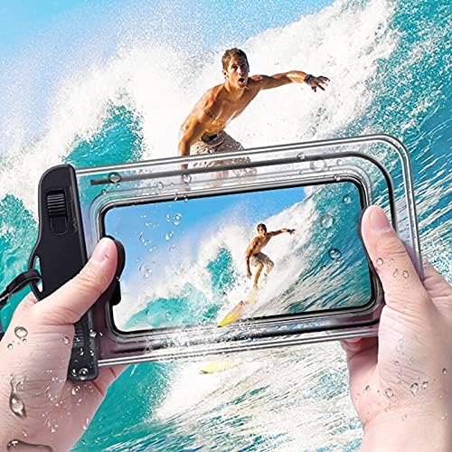 Sriyso Floating Universal Waterproof Phone case 2 Pack-Up to 7.0",Adjustable Lanyard Phone Pouch,Cellphone Dry Bags for Vacation Beach Pool Kayak Cruise Travel Essentials（Wine Red
