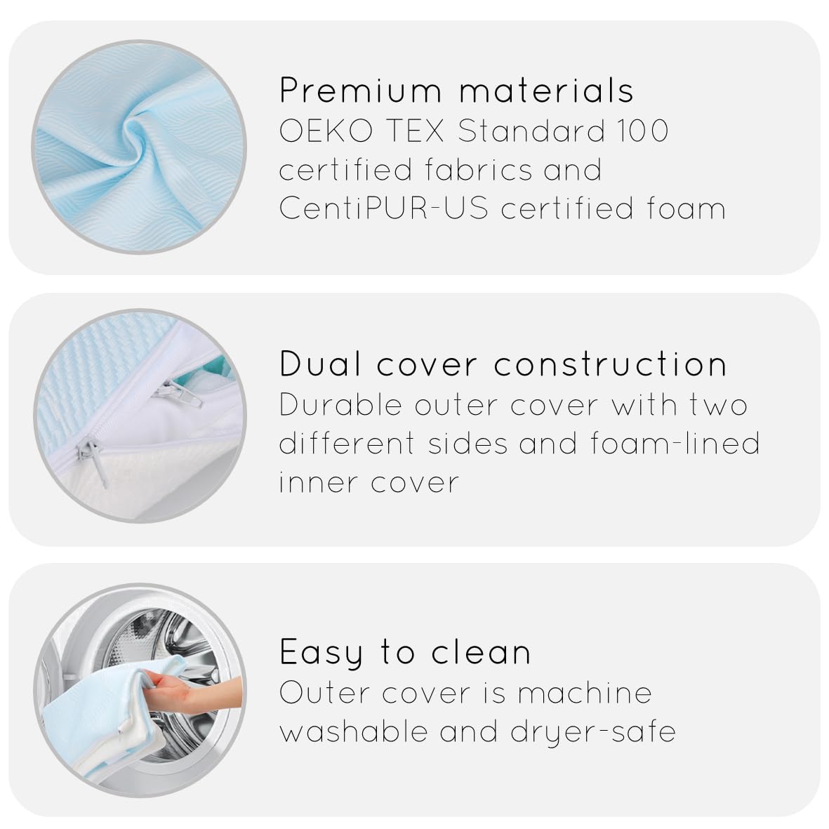 pillosophy Original Adjustable Loft Pillow • Gel-Infused Shredded Memory Foam Fill • Dual-Sided Washable Cooling Cover • Perfect for Back, Side, Stomach Sleepers (Queen Size, 1-pack)